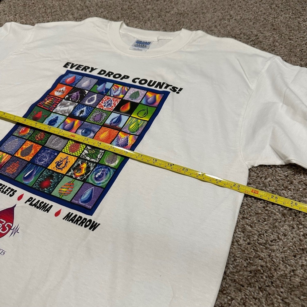 Vintage Gildan Mens Florida Blood Services T Shirt XL White Preowned Graphic - Picture 4 of 5